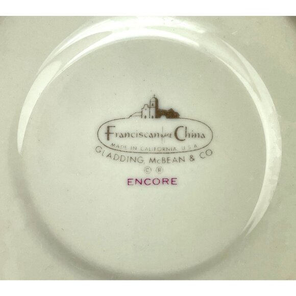 Vintage 50s cups and saucers set, Encore Franciscan fine china, tea for 2 - Picture 10 of 10